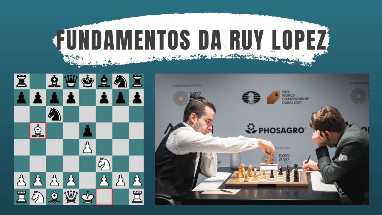 Mundial de Xadrez 2021: Partida 1 - Fundamentos da Ruy Lopez