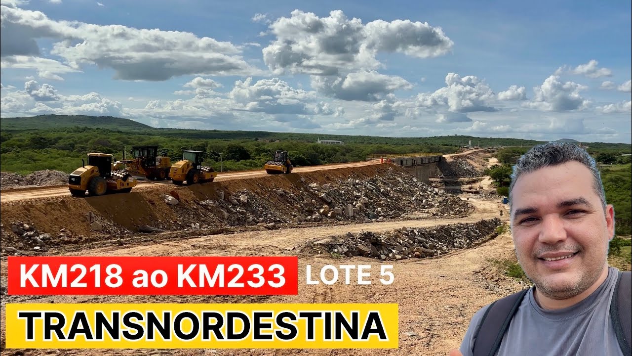 Obras Transnordestina KM 218 ao KM 233 no lote 5