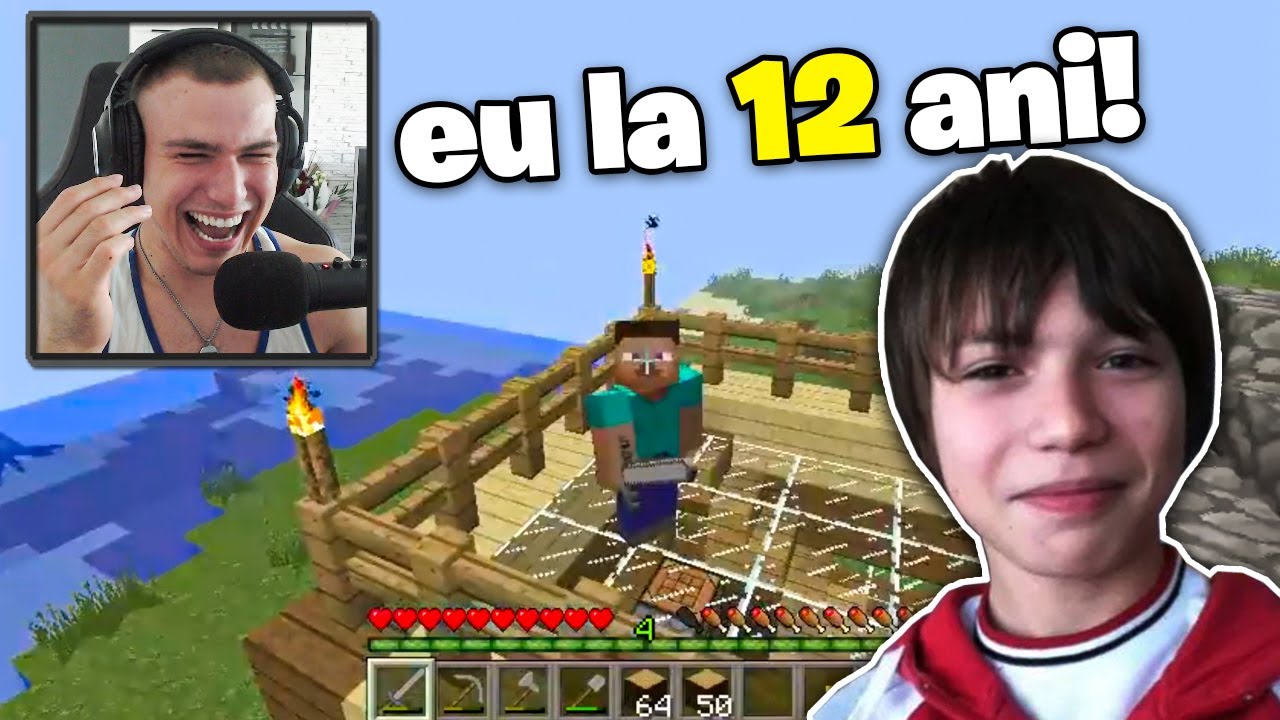 Reacționez la PRIMUL MEU CLIP cu Minecraft!