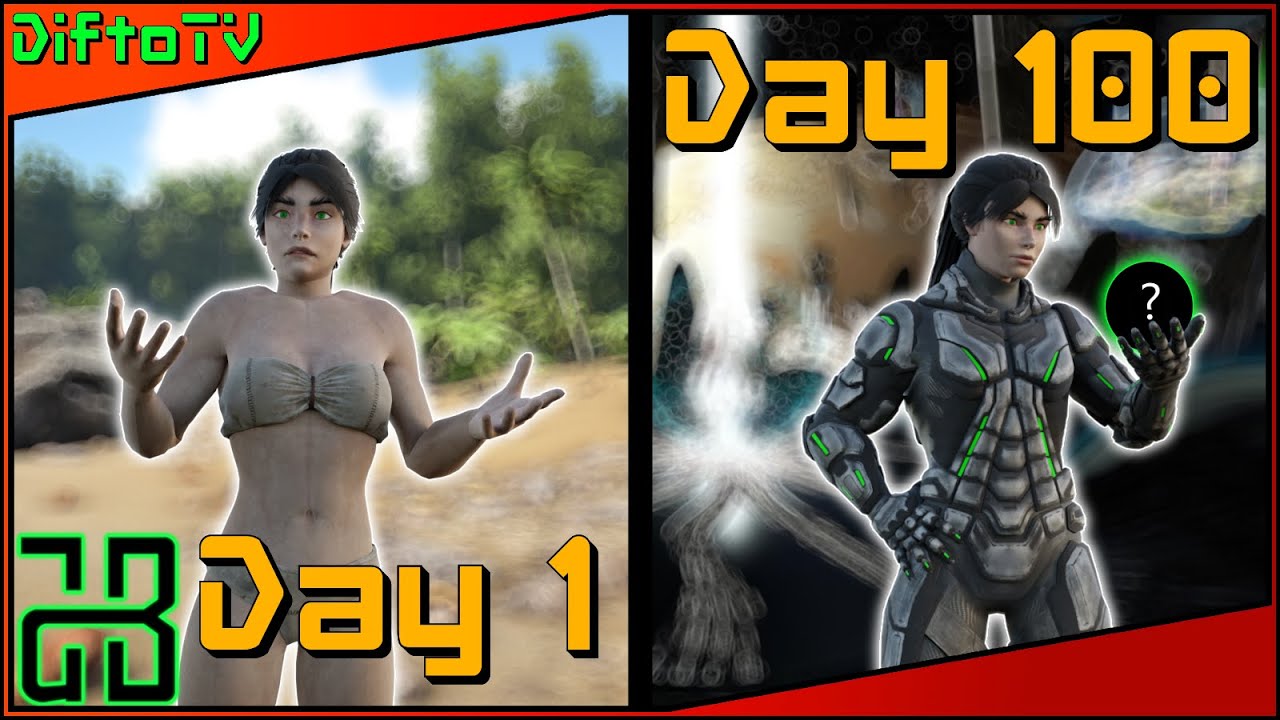 I have 100 DAYS to beat THE ISLAND with NO ENGRAMS | ARK: Survival Evolved