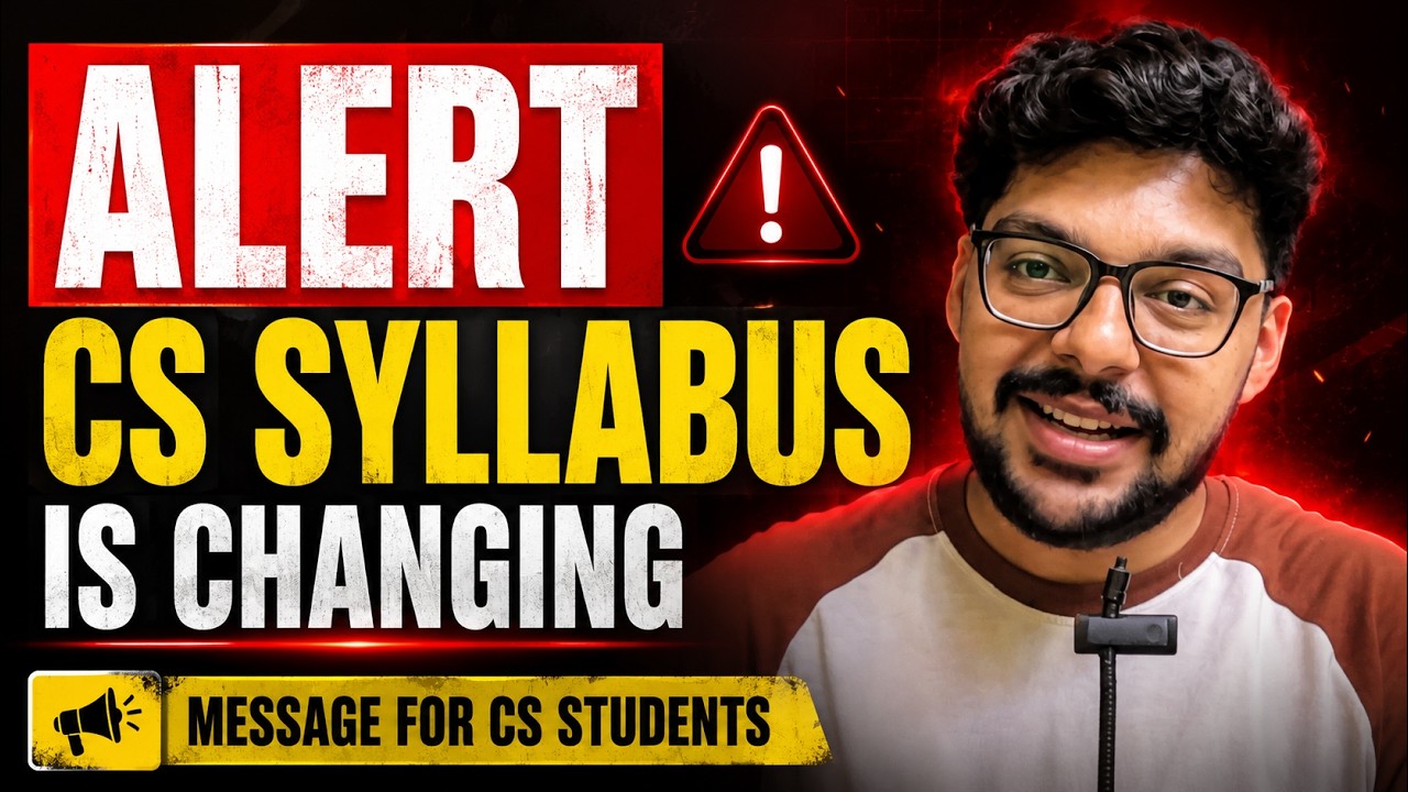 ICSI is changing Syllabus in 2027⚠️I CS New Syllabus 2027 I Don't Panic I CS Shantanu Goel