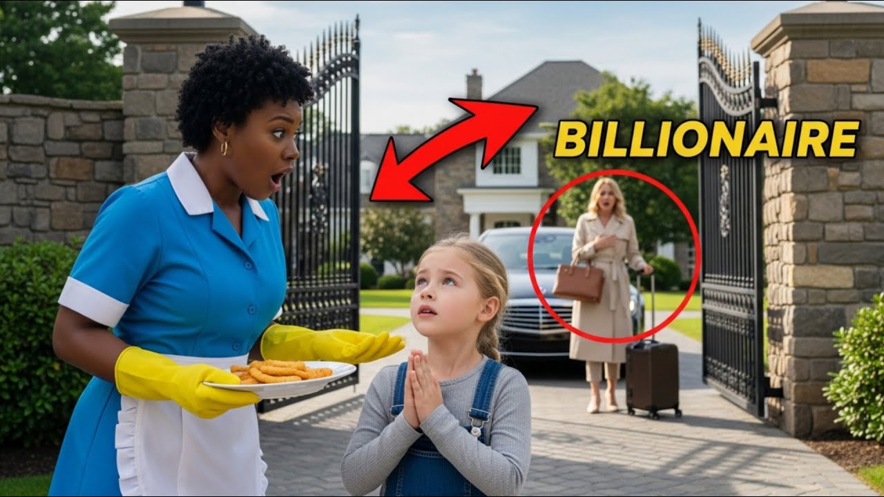 “Billionaire Returns, Finds Daughter Begging Neighbor’s Black Maid for Food — The Truth Shocks All”