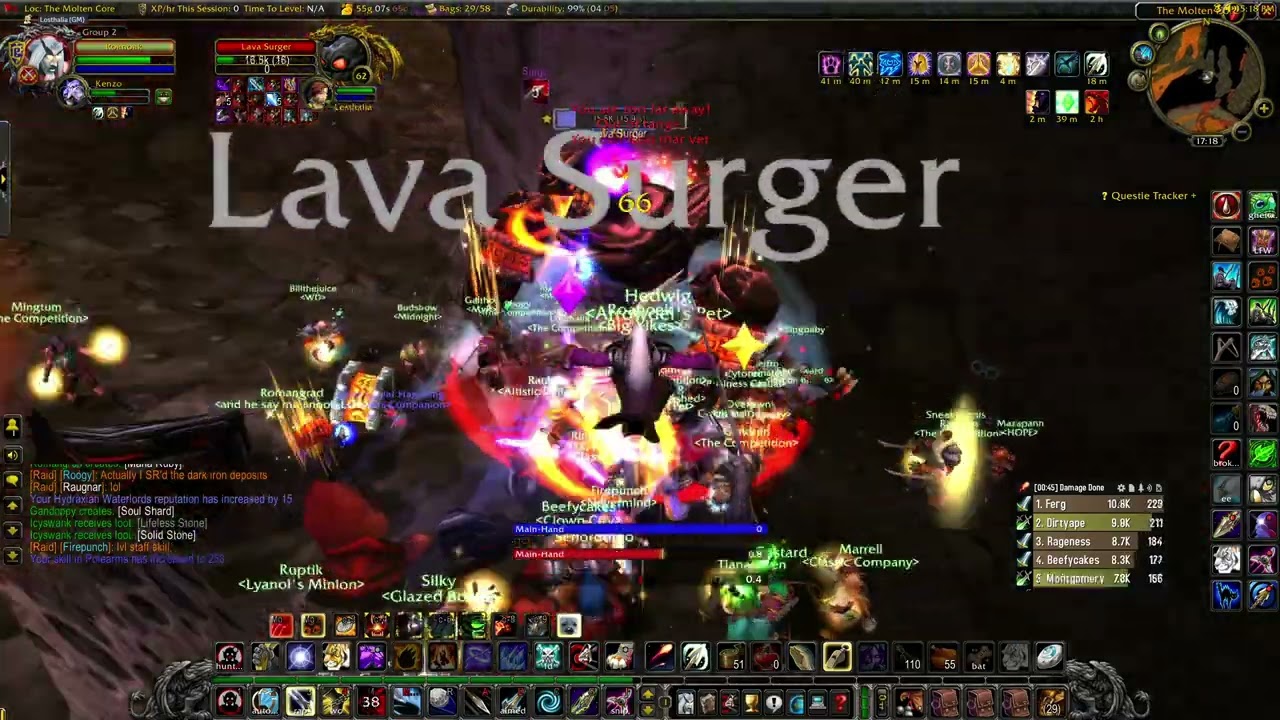 Molten Core pug hunter POV classic wow