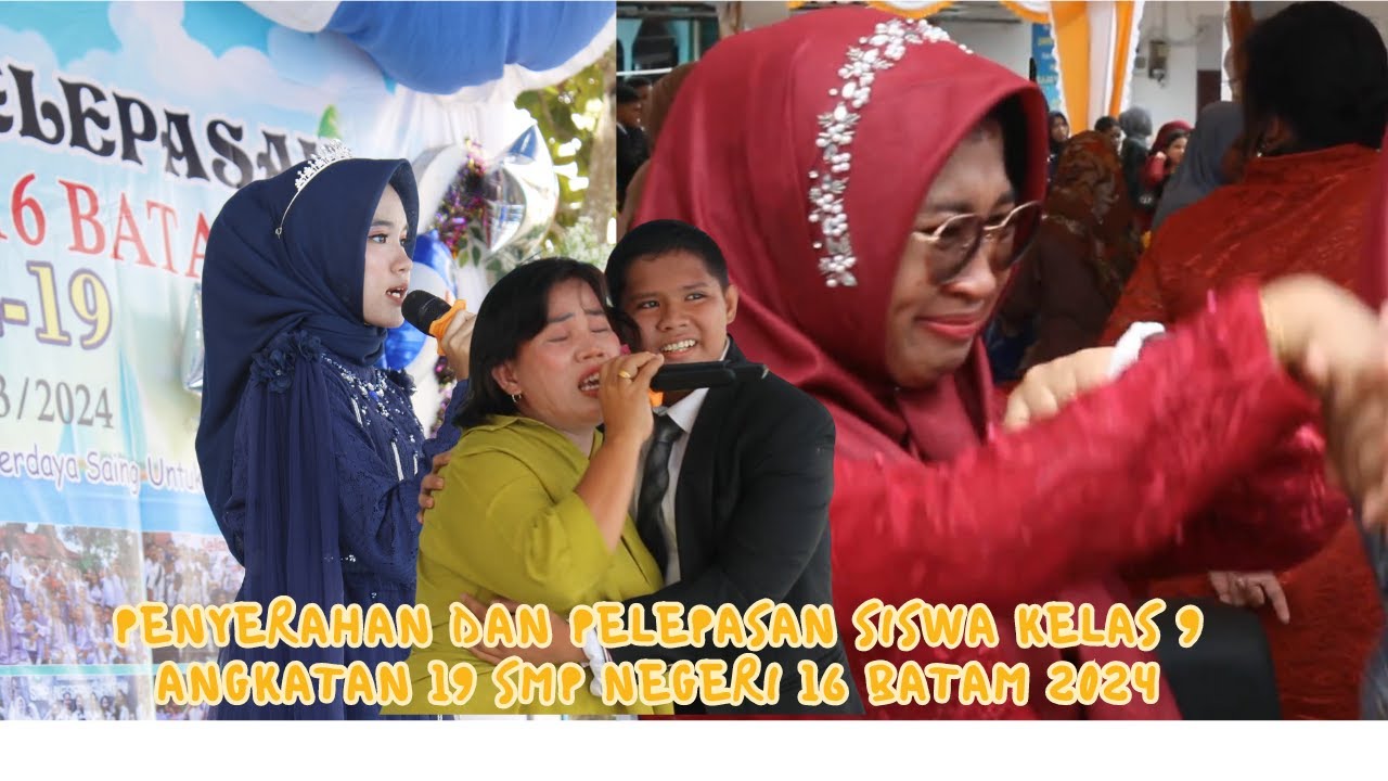 Penyerahan dan Pelepasan kelas 9 angkatan 19 SMP Negeri 16 Batam tahun pelajaran 2023/2024