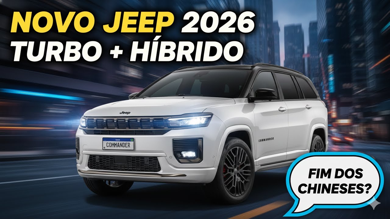 Jeep Compass e Commander 2026 terão motor 2.0 turbo flex e versão híbrida