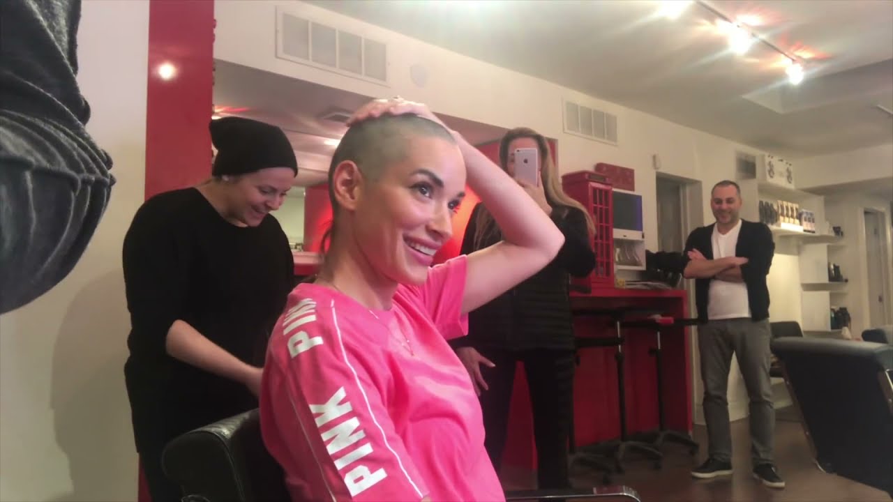Woman shaving head (Gold Buzzcut #44)