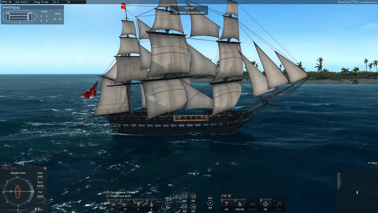 Naval Action - Constitution beam acceleration - Patch 30