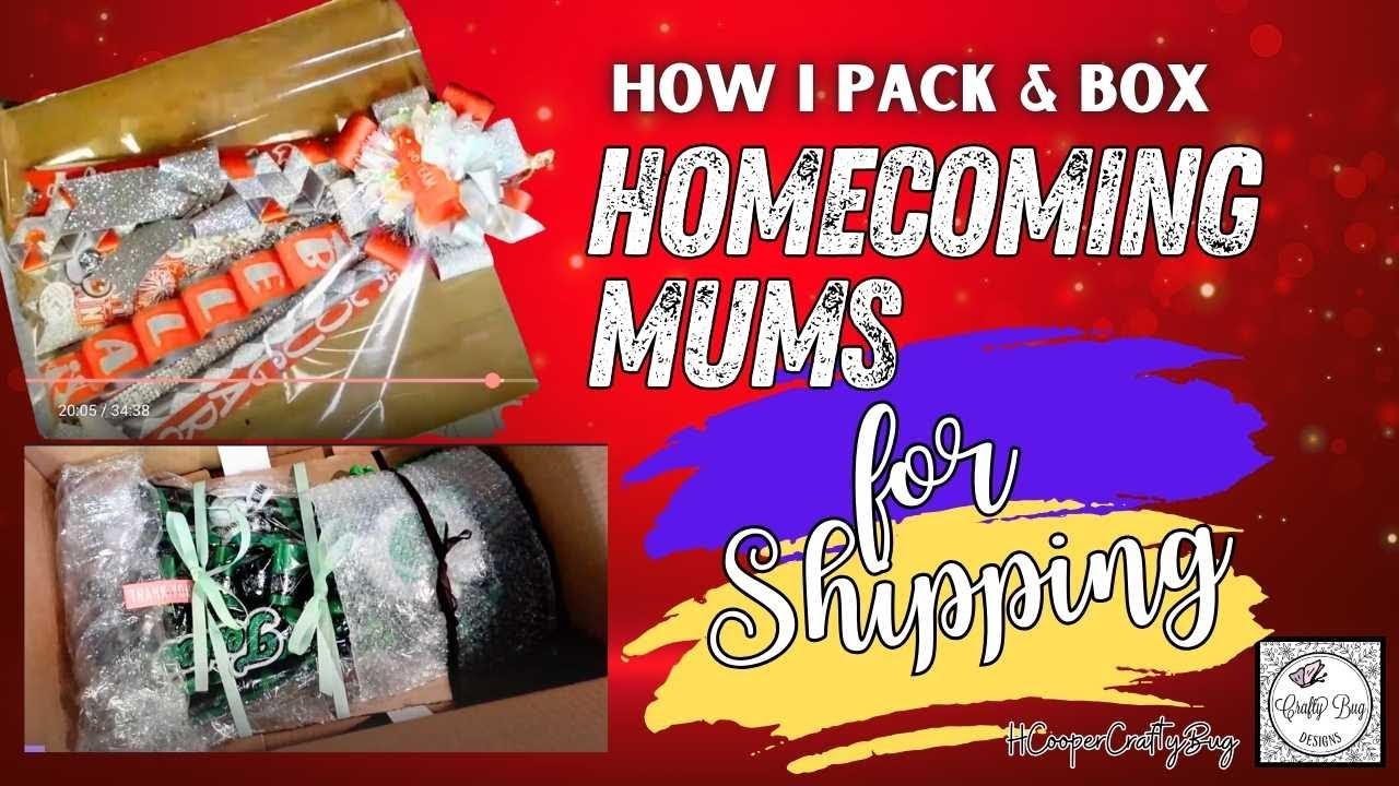 boxing up Homecoming Mums for shipping + a couple other orders! 