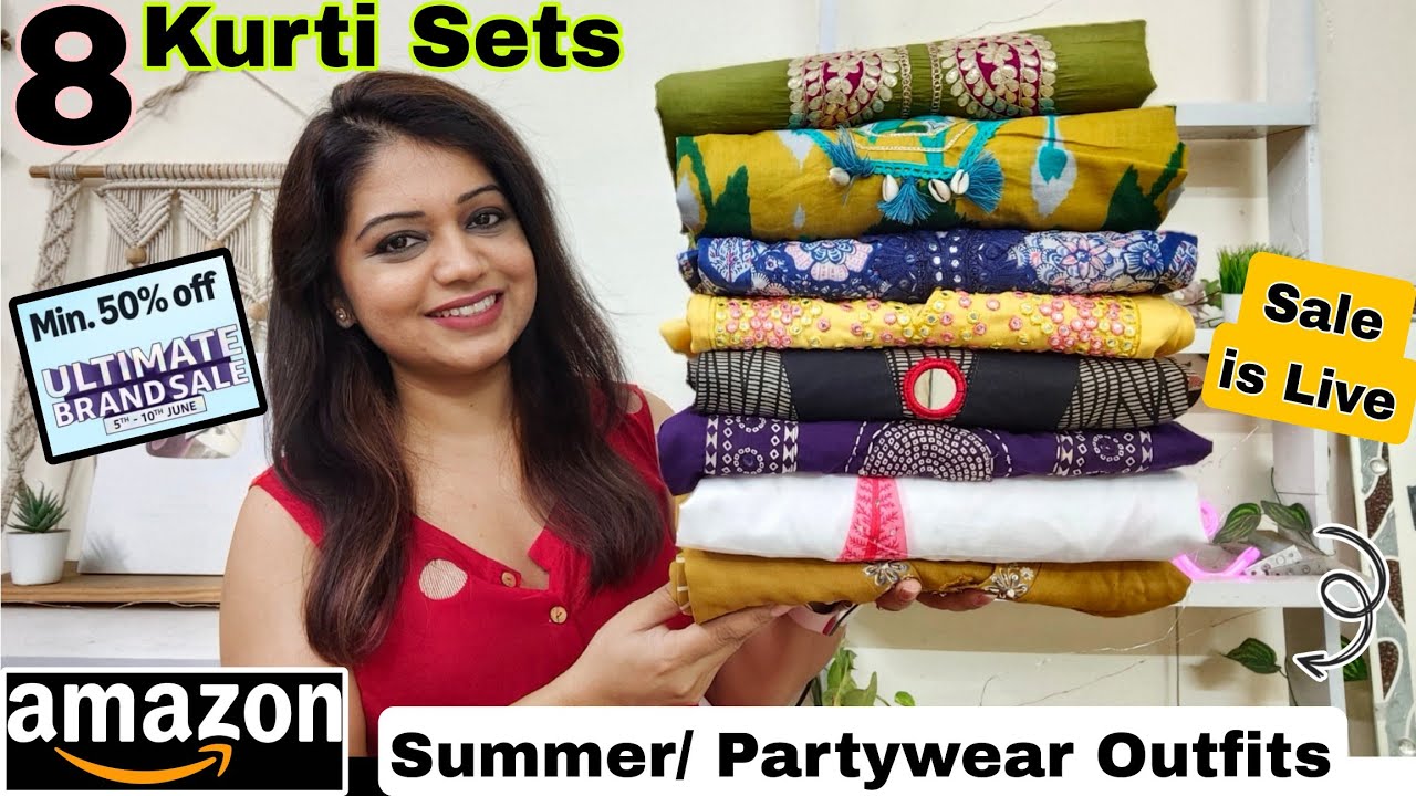 Huge 8 Amazon Summer Kurti/ Kurta Set Haul| New Cotton,Partywear,Co-ords|Amazon Haul| Pink's House
