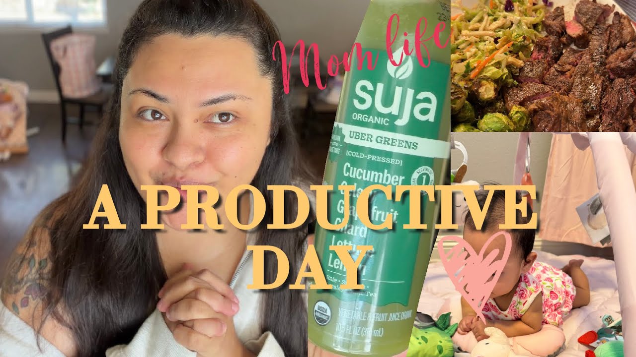 An unaesthetic productive mom day | first time mom | walking and having steak for dinner 