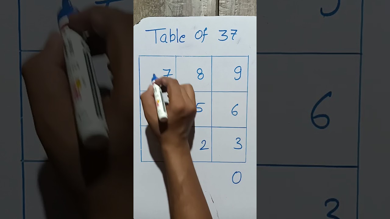 table of 37 with trick | table trick of 37 #shorts #maths #tricks #table #trending