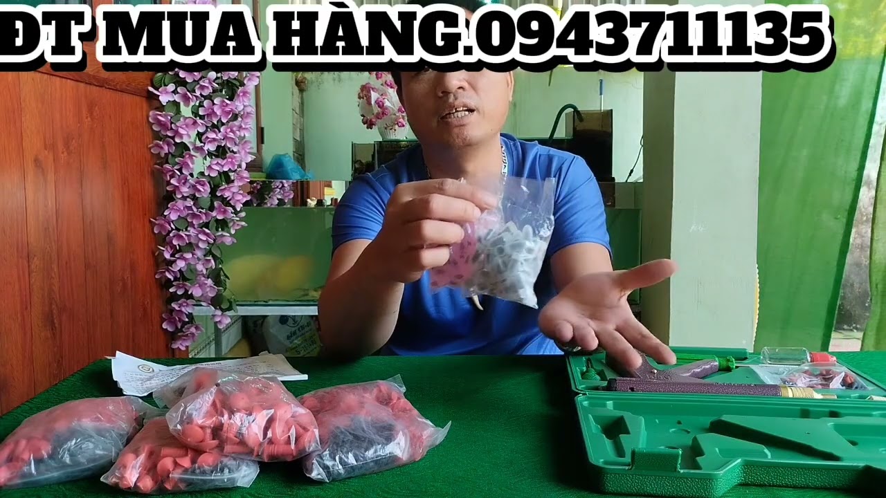 TRỌN BỘ SÚNG VÁ LỐP KHÔNG SĂM CHO XE MÁY ÔTÔ XE ĐIỆN MẪU NHƯ VIDEO TEST CHUẨN 