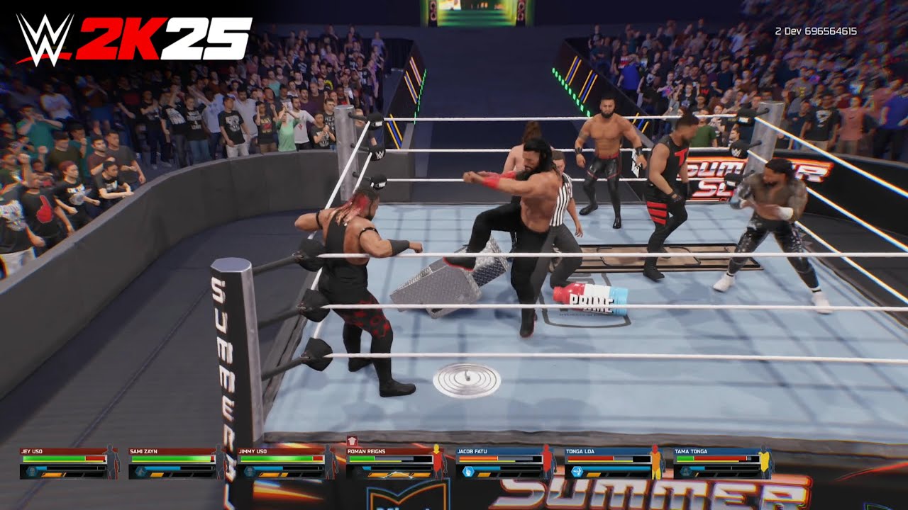 Матч по правилам WWE 2K25 Bloodline: Роман Рейнс против Джейкоба Фату. ПОЛНЫЙ геймплей матча (гей...