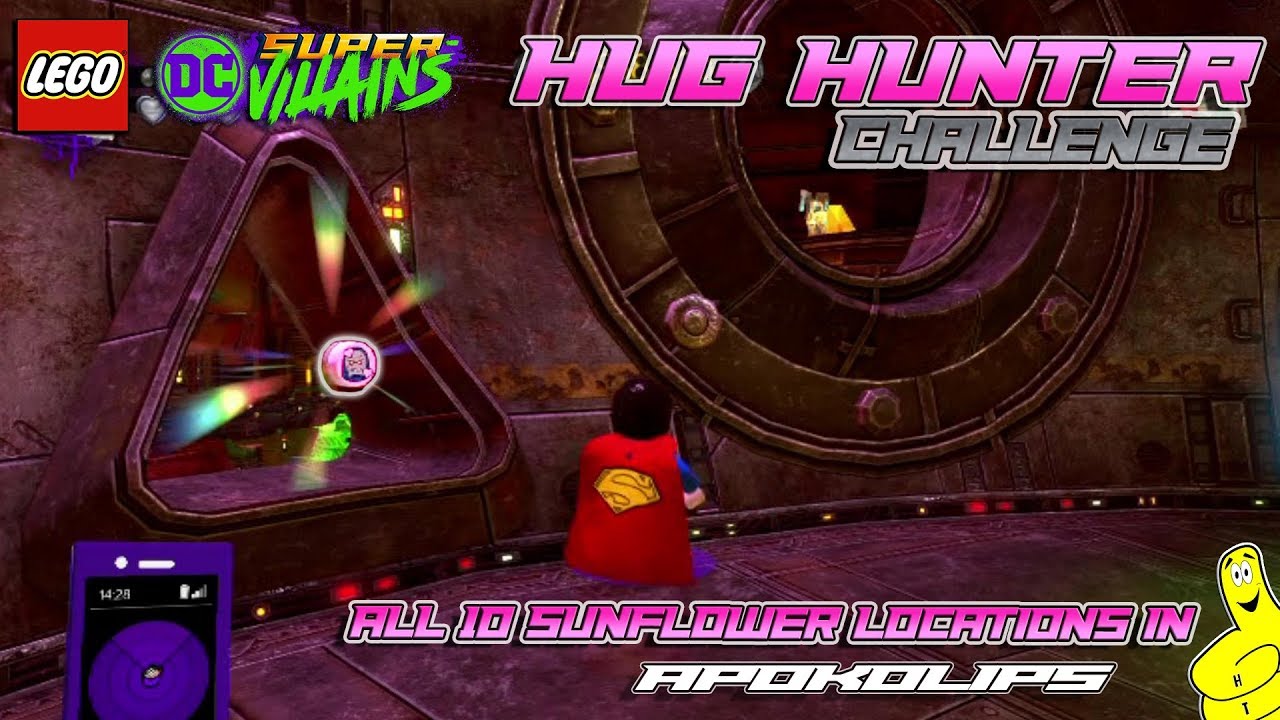 Lego DC Super-Villains: Hug Hunter CHALLENGE (All 10 Darkseid Button Locations) - HTG