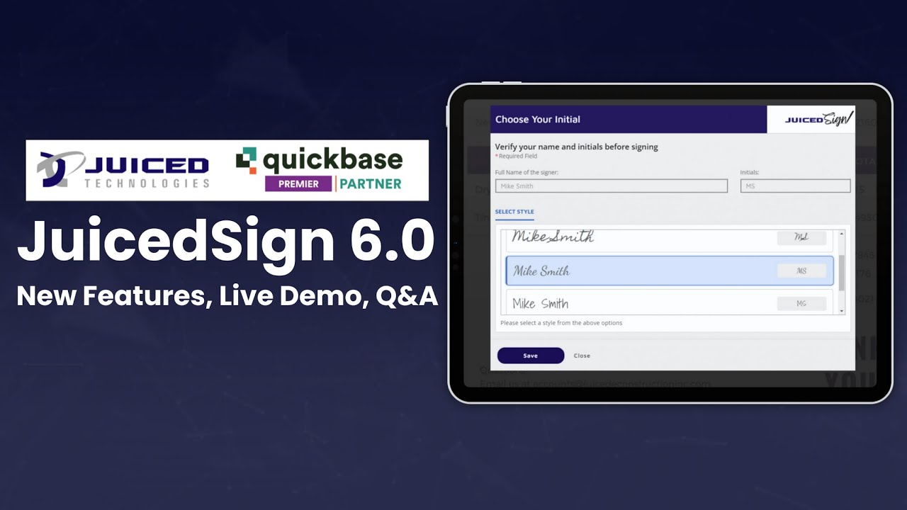New Features of JuicedSign Version 6.0