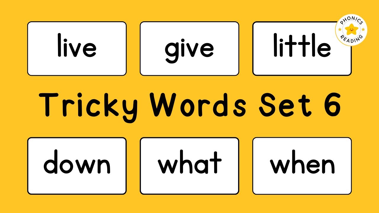 Tricky Words | Sight Words |  Set #6 | Sentences with Tricky Words | Phonics Reading