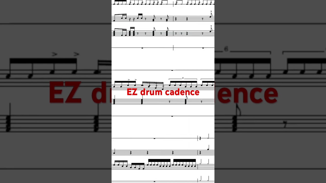 Short and easy drum cadence 
