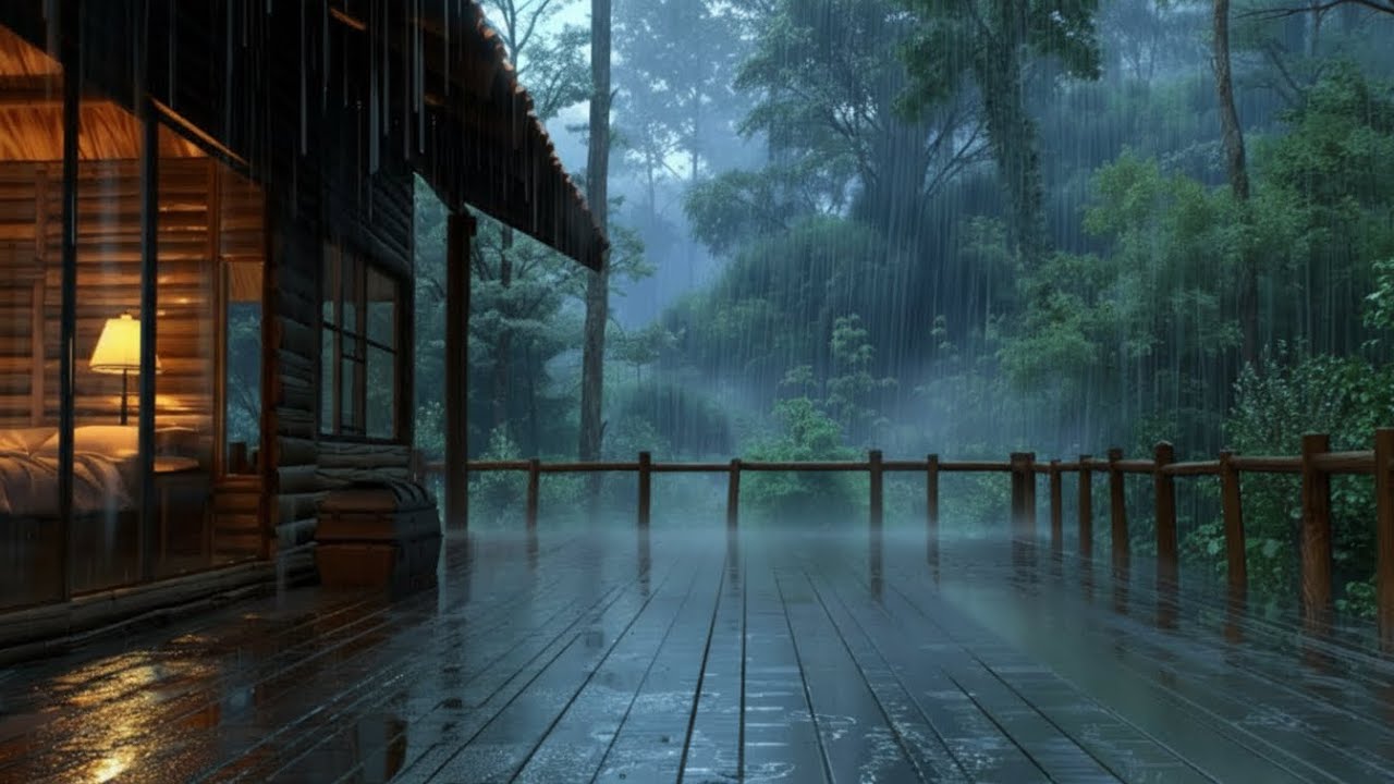 Gentle Forest Rainfall Sounds to Ease You into Sleep  Peaceful Night Rain for Deep Rest