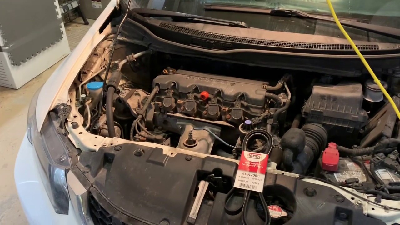 Serpentine Belt Change on 9th Gen Honda Civic 1.8L