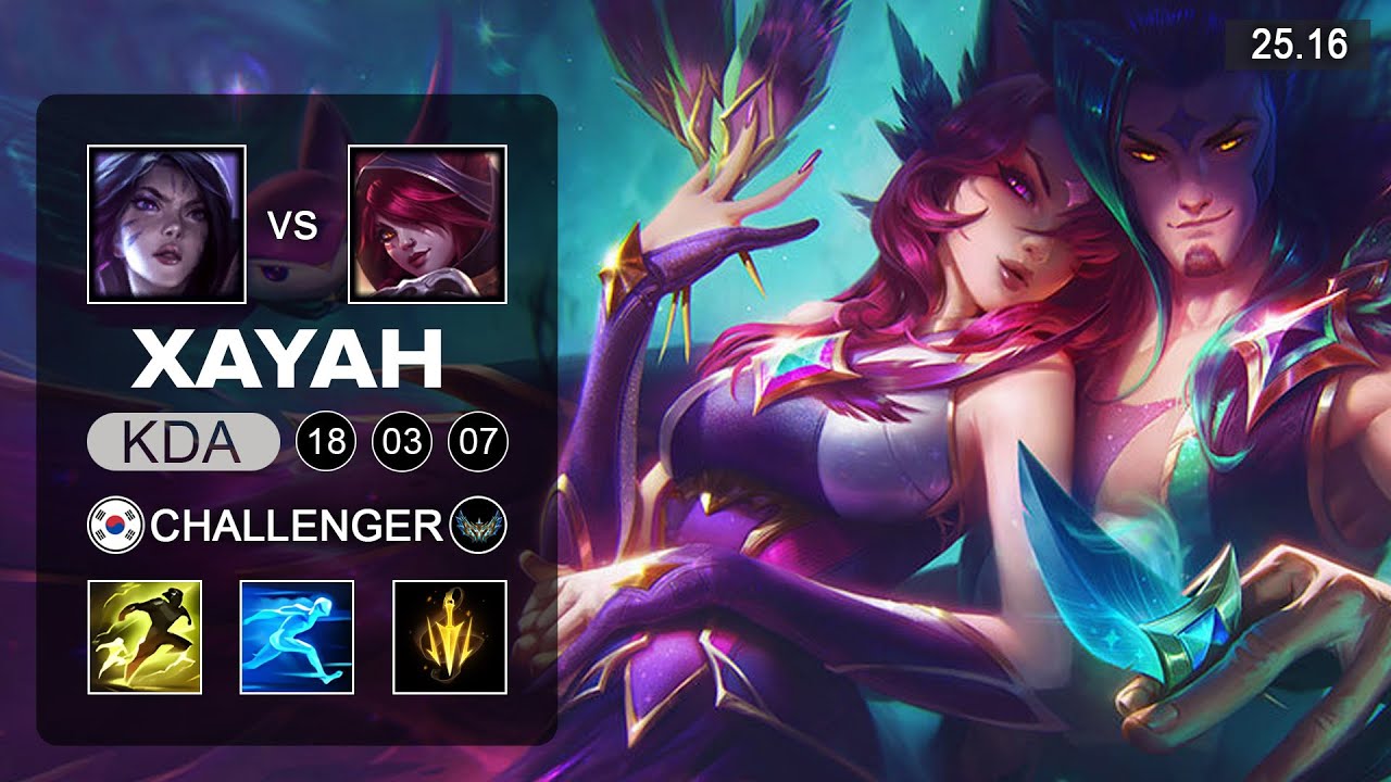 Xayah vs Kai'Sa ADC - KR Challenger - Patch 25.16 Season 15