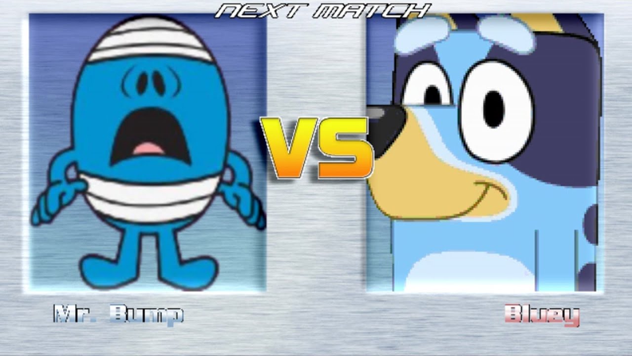 M.U.G.E.N BATTLES | Mr. Bump vs Bluey Mr. Men and Little Miss vs Bluey