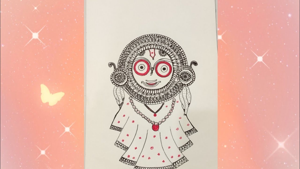 Lord Jagannath drawing#mandala art#step by step drawing for beginners