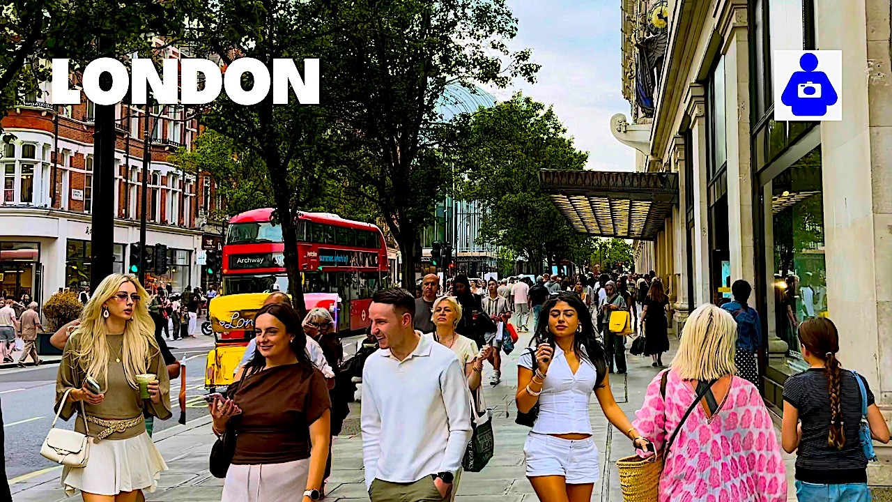 Experience London 🇬🇧 OXFORD Street to MARYLEBONE Summer Festival Walk  | 4K HDR