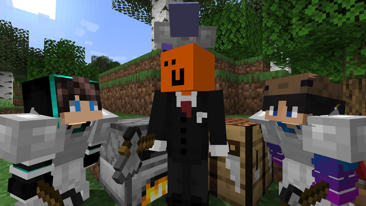 Minecraft Speedrunner VS 3 Hunters