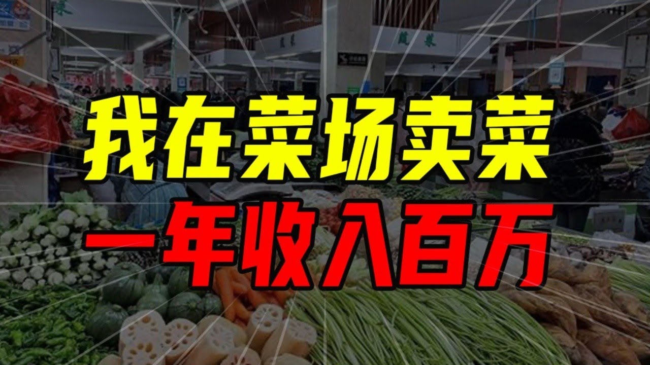 我靠菜場賣菜，全款買車買房【沈帥波】