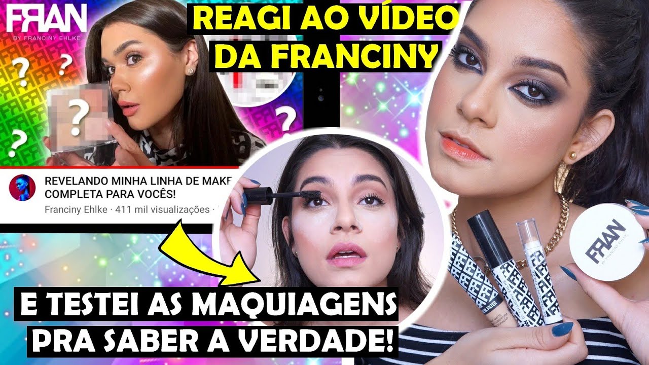 MAKES DA FRANCINY EHLKE - TESTEI TODOS OS PRODUTOS DE PELE 🔥
