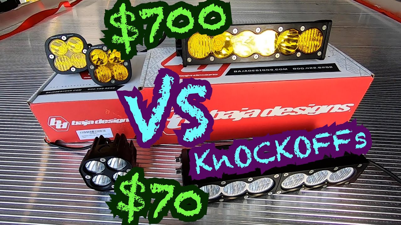 BAJA DESIGNS OnX6+ And Squadron Sport Compared To Cheap Knock-offs Review And Unboxing