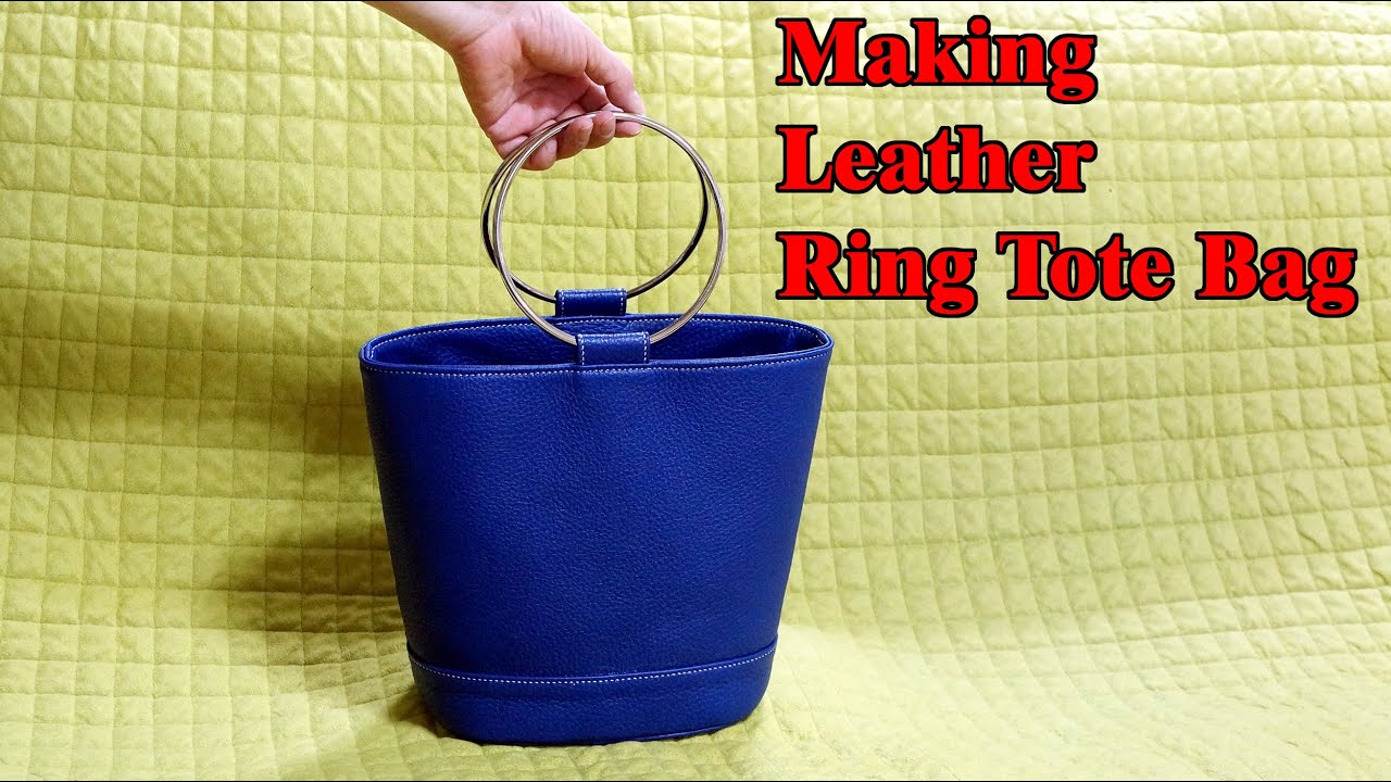 49 [Leather Craft] Making Leather Ring Tote Bag / [가죽공예] 링 토트백 만들기 / Free Pattern