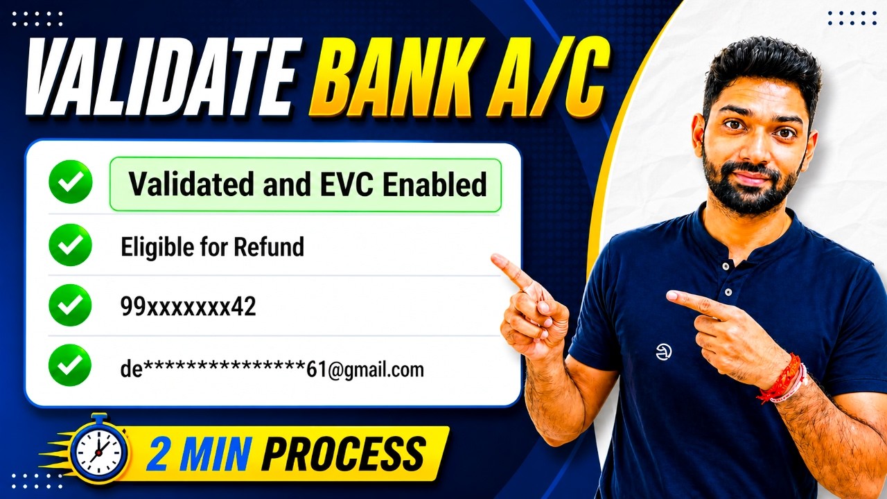 How to add/pre validate bank account in income tax return e filing portal | ITR filing