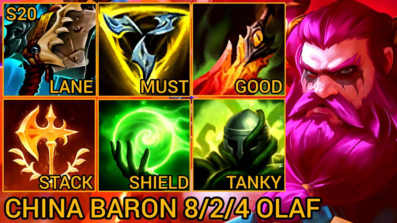 OLAF Is Still A Top Carry In Season 20 - China Wild Rift New Build & Runes By Tiarty