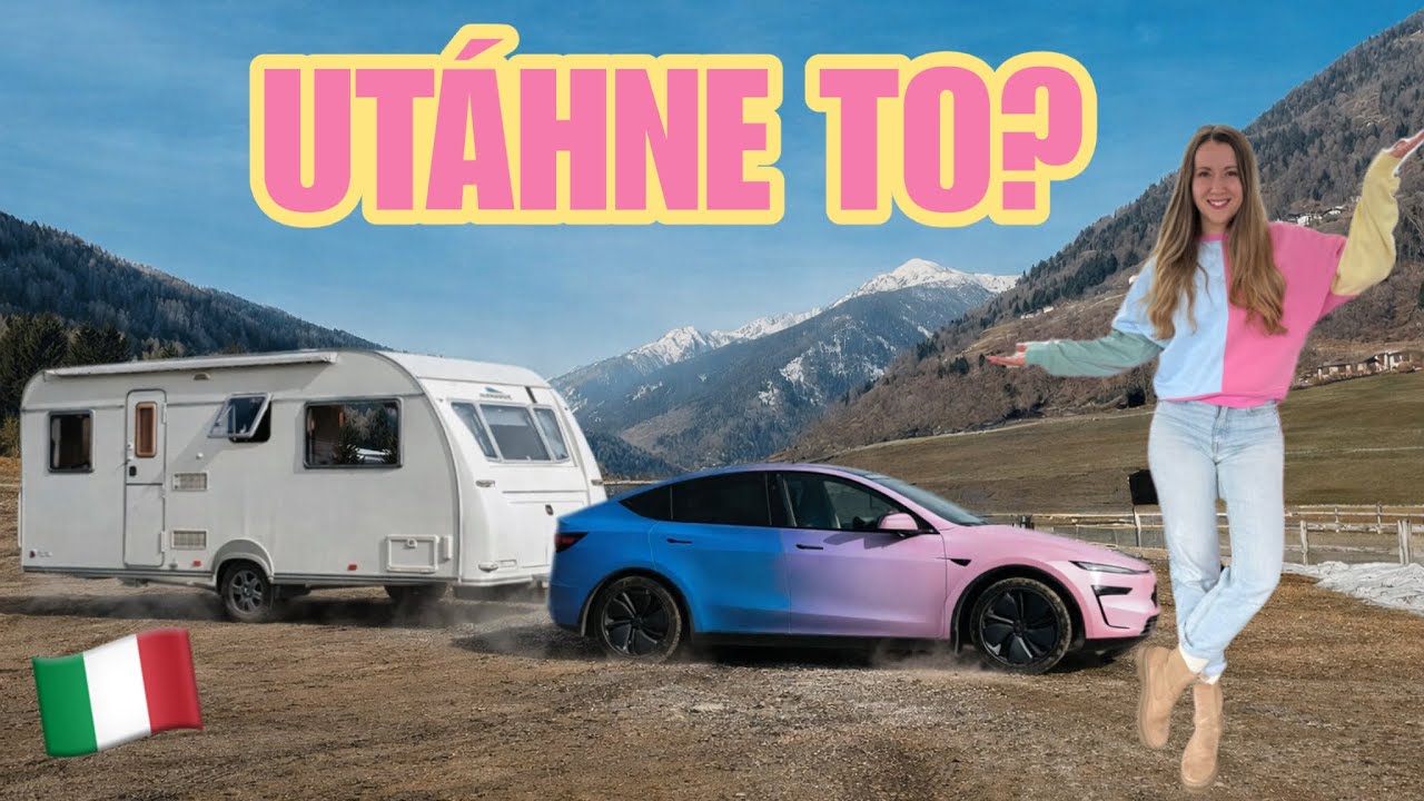 #46 Život v karavanu za Teslou: první týden z Česka až k Lago di Garda 🇮🇹⚡️ #ev #tesla #caravaning