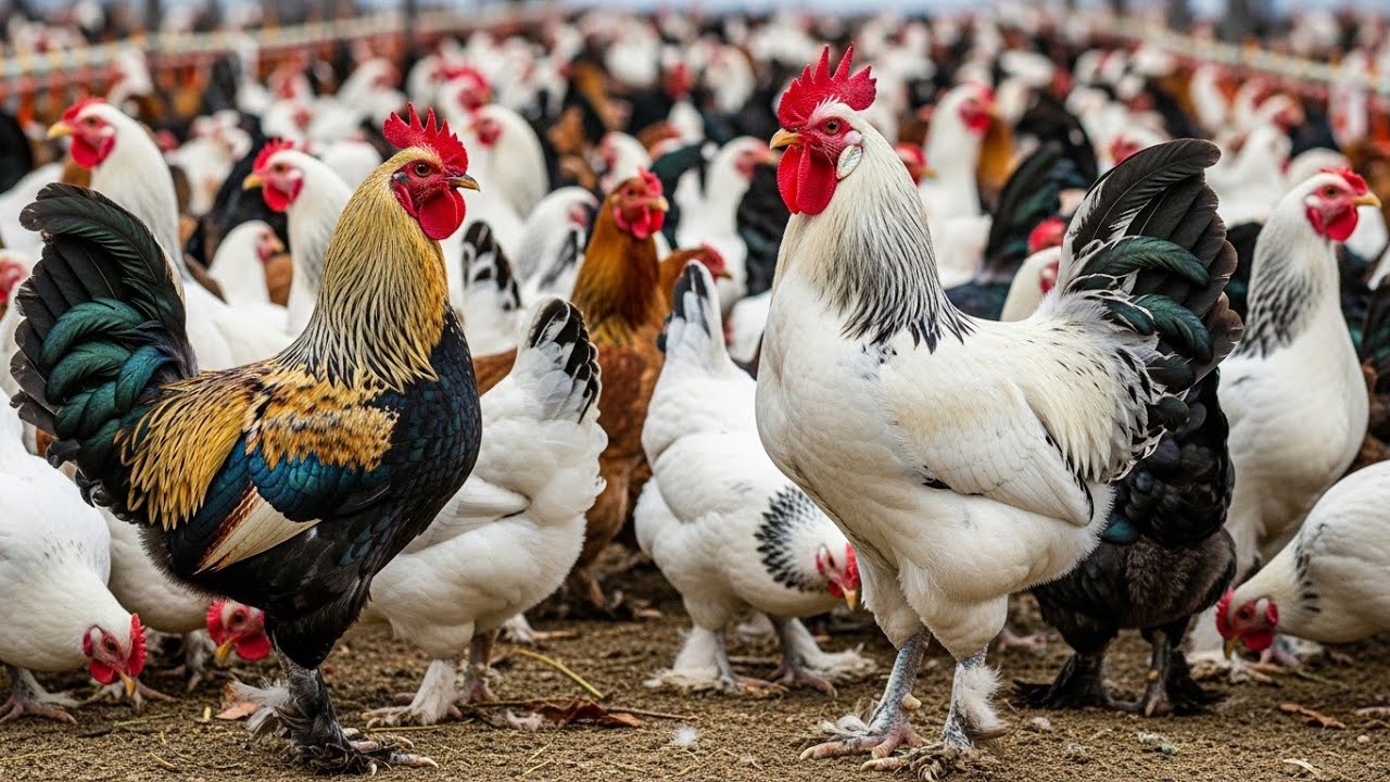 Inside a massive Brahma chicken farm: How farmers raise millions of giants