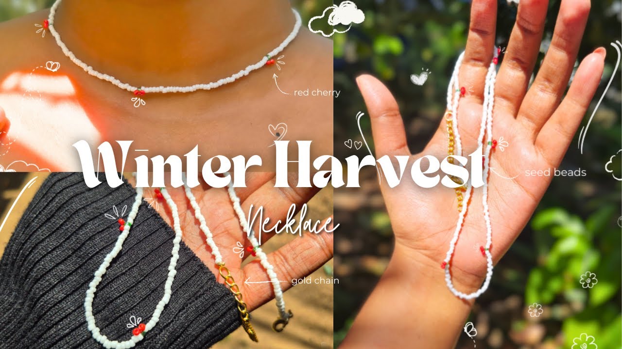 ✨ DIY Cherry Necklace with Seed Beads | Easy Beaded Jewelry Tutorial for Beginners