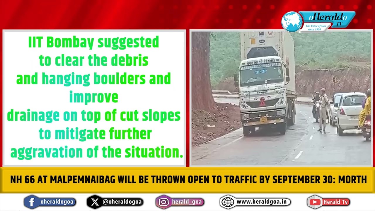 NH 66 at MalpemNaibag will be thrown open to traffic by September 30 MoRTH