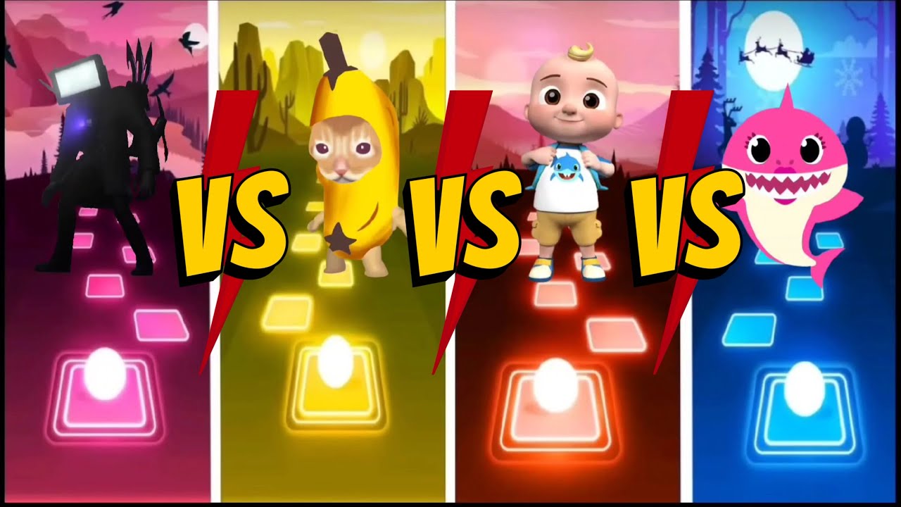 Titan Tv Man 🆚 Banana Cat 🆚 Cocomelon 🆚 Baby Shark  🎶 Who Is Best？ #2
