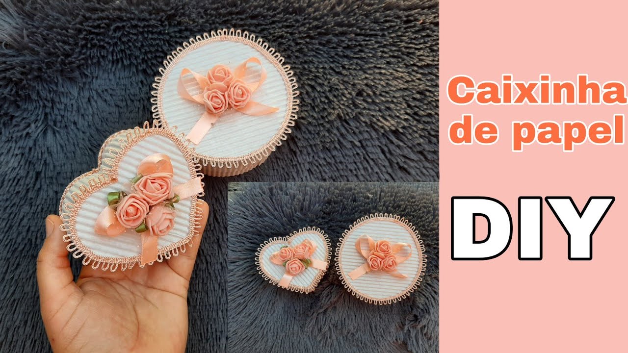 🔴caixinhas de papel ondulado... Lembrancinhas Diy