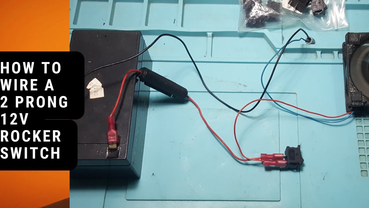 How to wire a 2 prong 12v rocker switch