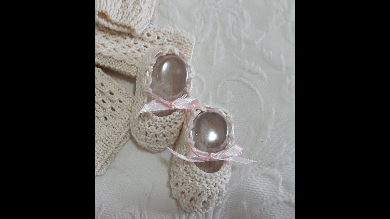 Paso a paso como hacer zapatitos de Bebe a Dos Agujas