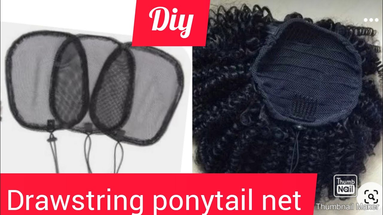 how to make  drawstring ponytail net/hair extension cap.
