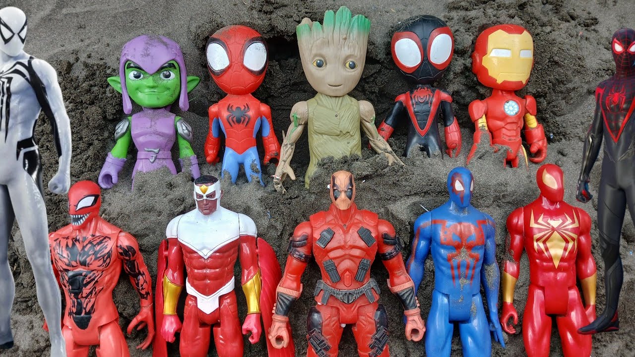 AVENGERS ACTION FIGURE RESTORATION, SPIDER-MAN MILES, HULK, CAPTAIN AMERICA, THOR, DEAD POOL, HULK 
