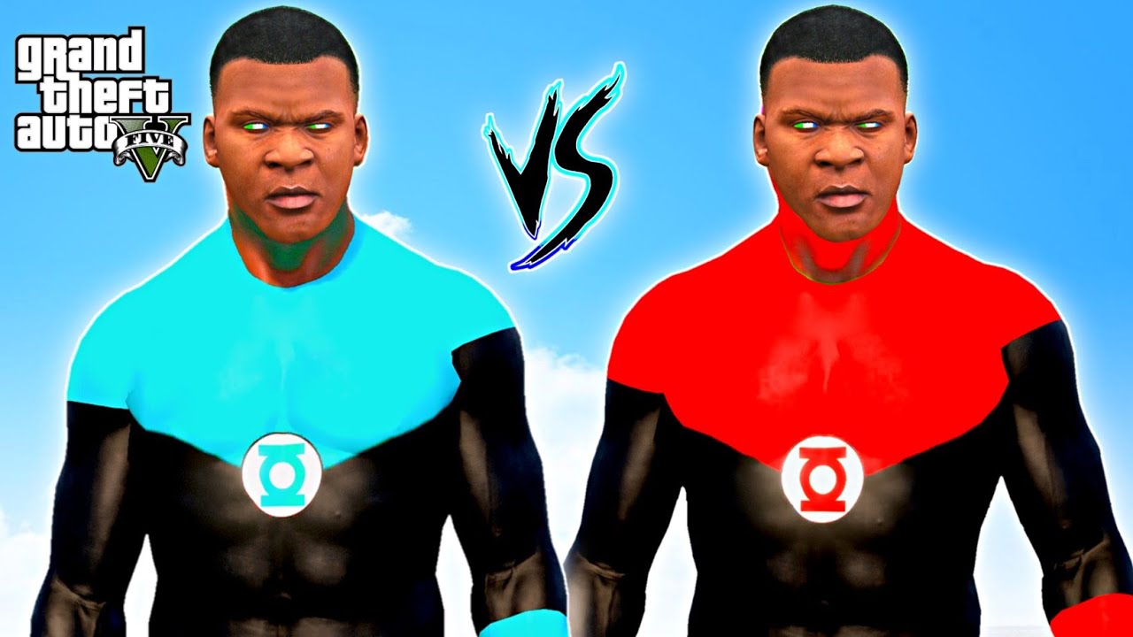 FRANKLIN KILL TEAM4LANTERN & RED LANTERN (GTA 5 Mods) #017