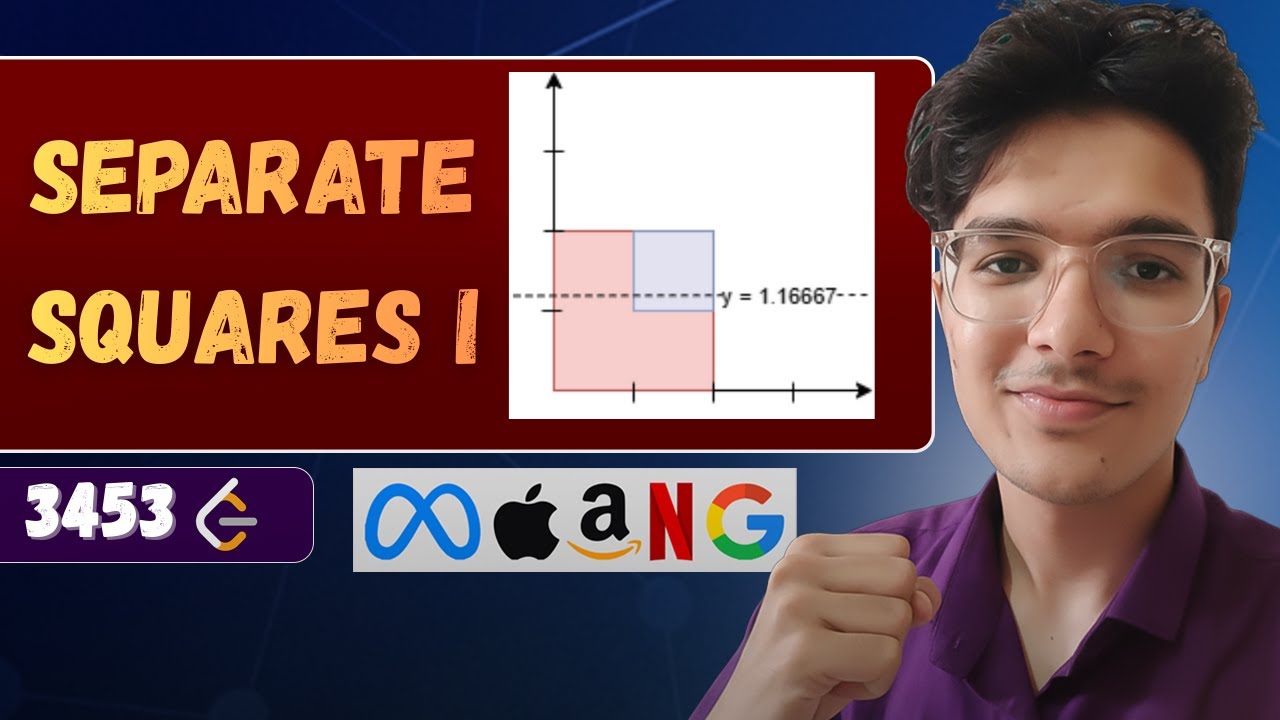 Separate Squares I | LeetCode 3453 | Detailed Intuition Explained
