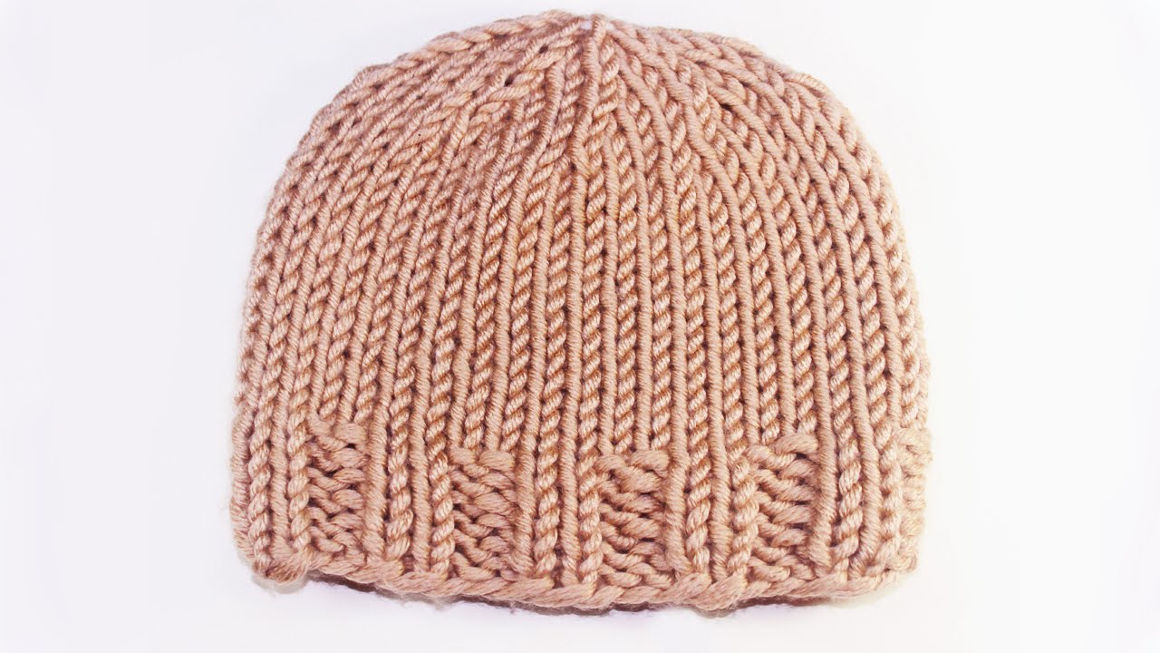 تريكو طاقية (قبعة ) خطوة خطوة للمبتدئين  تناسب كل الاعمار --knitting hat
