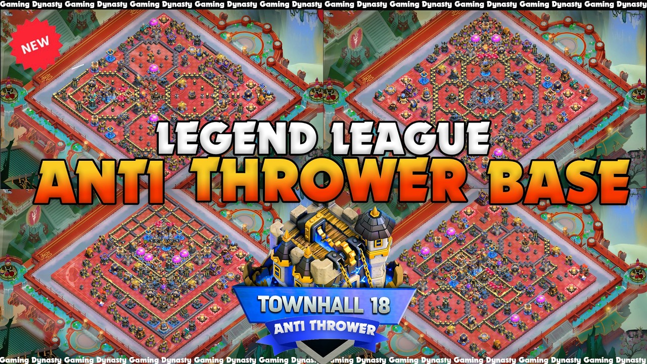 STOP Thrower 3-Stars! - TH18 Anti-Thrower Legend League Base 🔥 | New th18 Cwl base | 1star Th18 base