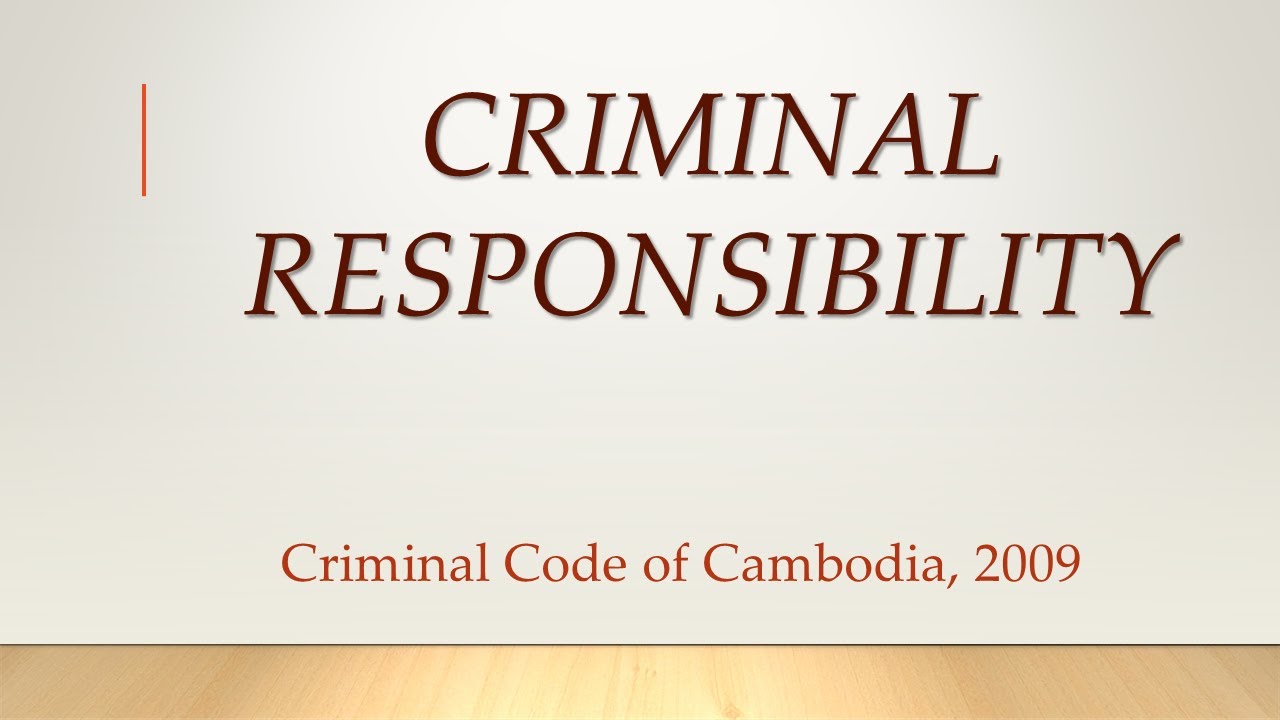 Criminal Responsibility