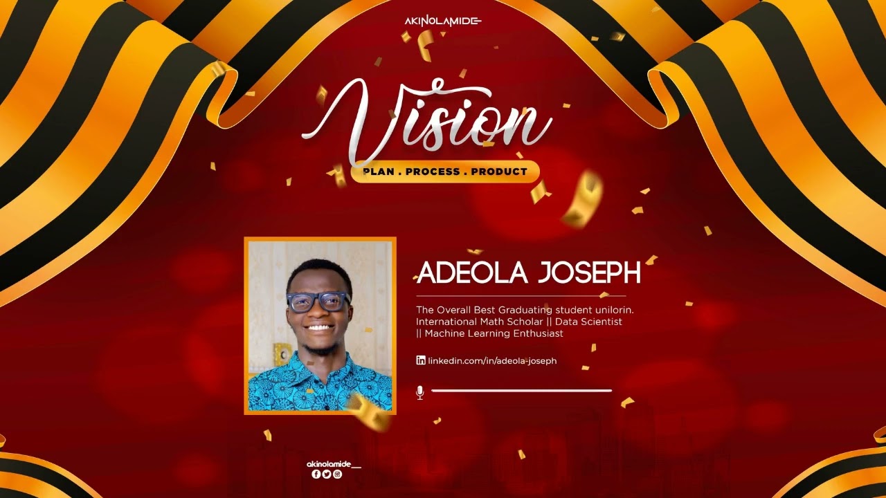 MEET THE OVERALL BEST GRADUATING STUDENT UNILORIN 2021, ADEOLA JOSEPH.